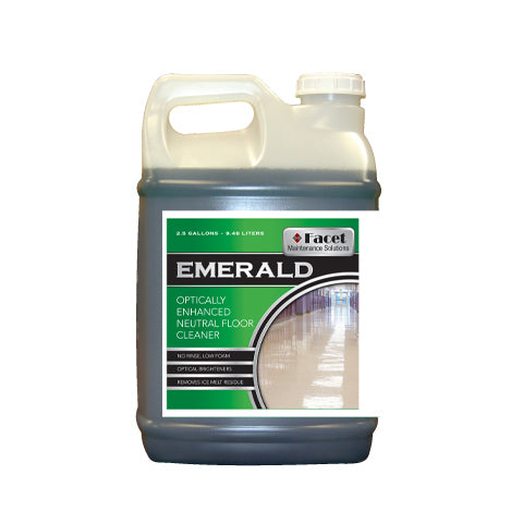 Facet Emerald Optically Enhanced Neutral Floor Cleaner, 2-1/2 gallon
