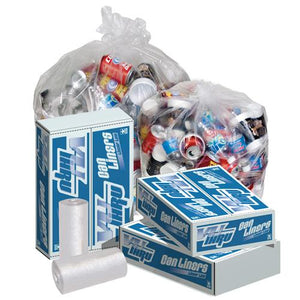 29x44 LLD 0.95 mil Clear Slim Jim Can Liner, 23 gal, Coreless roll, 100 bags/case